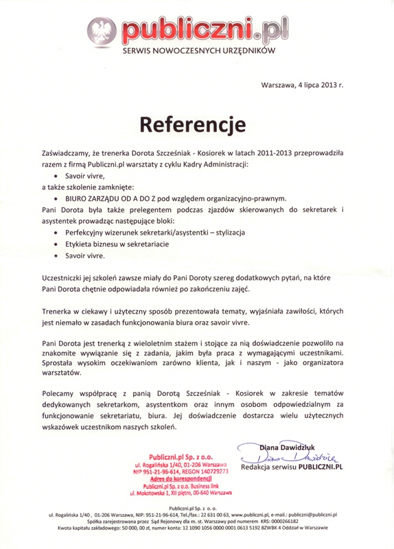 Referencje dla DSK Consulting publiczni.pl